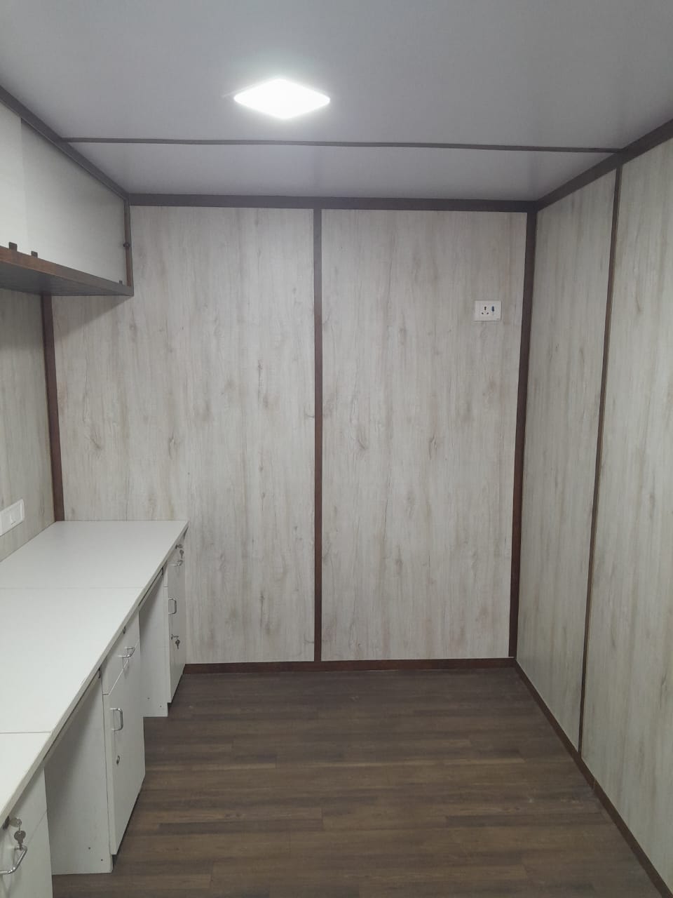 Container home in mountain setting